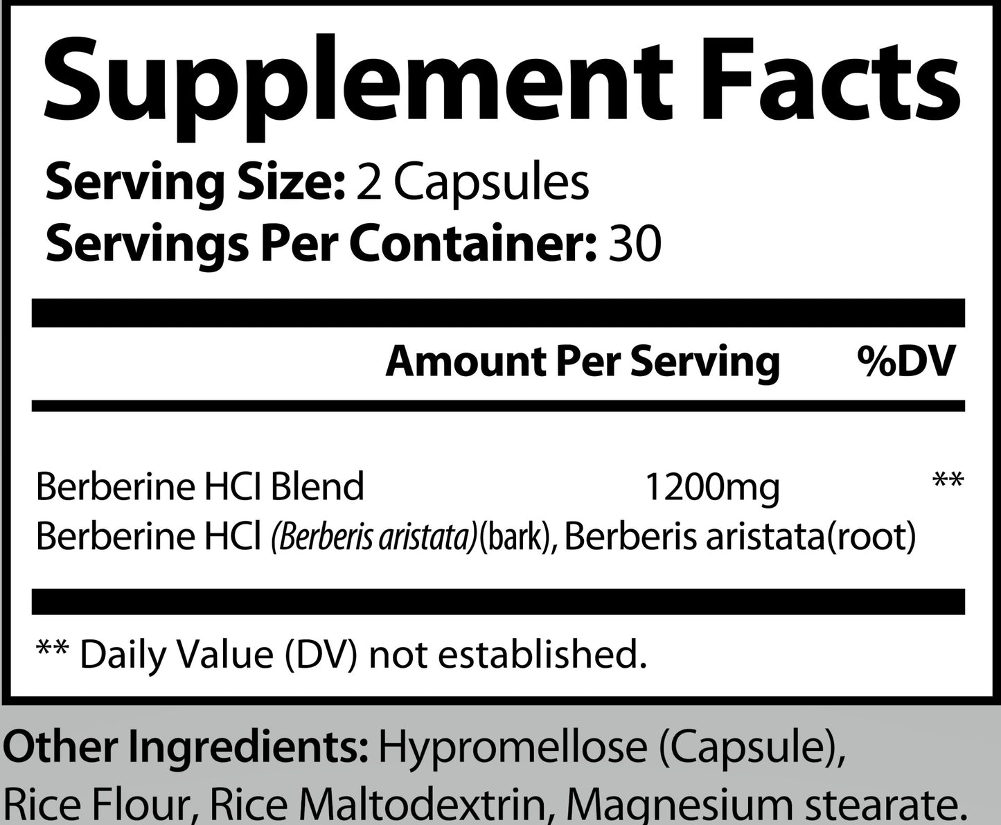 Berberine 1200mg